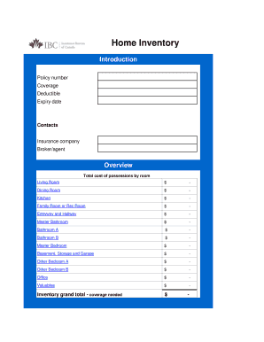 estate inventory excel spreadsheet - Fill Out, Print & Download Online