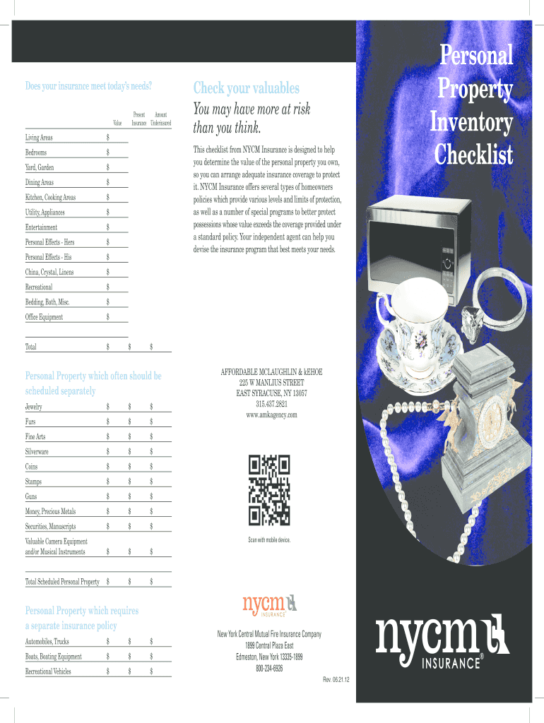 Fillable Online Personal Prop Fax Email Print - pdfFiller