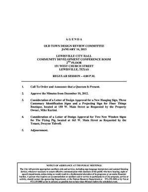 Consideration of a Letter of Design Approval for a New Hanging Sign, Three