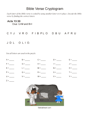 Fillable Online Bible Verse Cryptogram Fax Email Print - pdfFiller