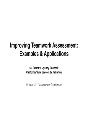 Fillable Online Improving Teamwork Assessment: Fax Email Print - pdfFiller