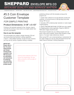 coin envelope template