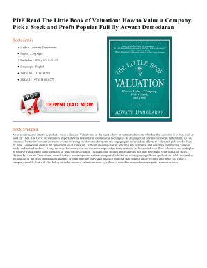 Pick a Stock and Profit How to Value a Company The Little Book of Valuation