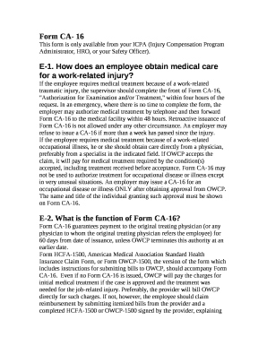 Form CA- 16