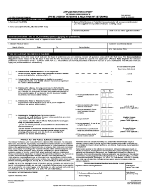 (TO BE USED BY VETERANS & RELATIVES OF VETERANS)