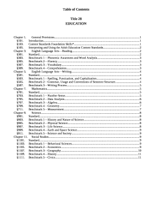 Content Standards Foundation Skills*1