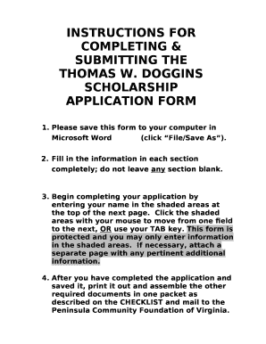 COMPLETING & SUBMITTING THE THOMAS W