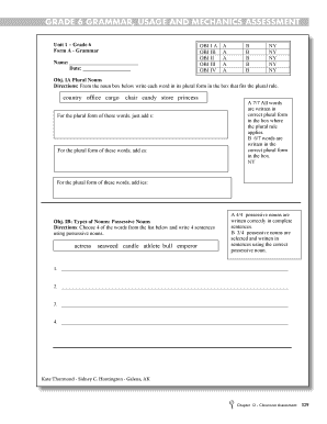 Grammar Grade 6 Pdf - Fill Online, Printable, Fillable, Blank | pdfFiller