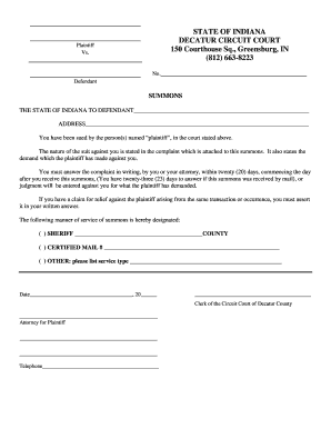 Fillable Online DECATUR CIRCUIT COURT Fax Email Print pdfFiller Fillable Online DECATUR CIRCUIT COURT Fax Email Print pdfFiller