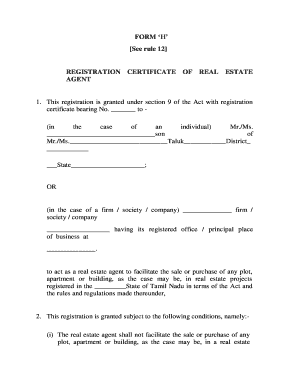 Fillable Online REGISTRATION CERTIFICATE OF REAL ESTATE Fax Email Print - pdfFiller