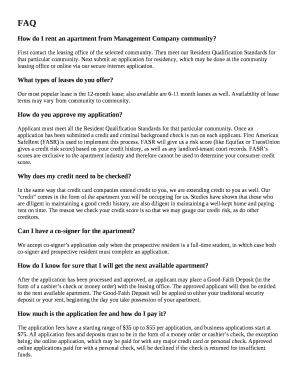 How do I rent an apartment from Management Company community