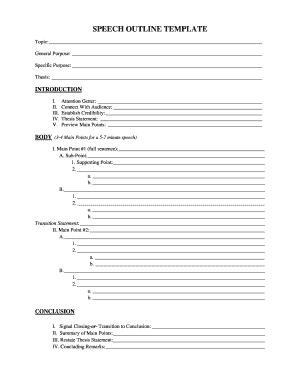 Speech Outline Template