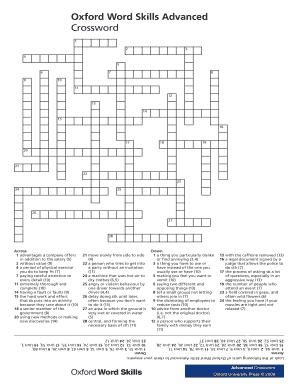 Oxford Word Skills Advanced Crossword
