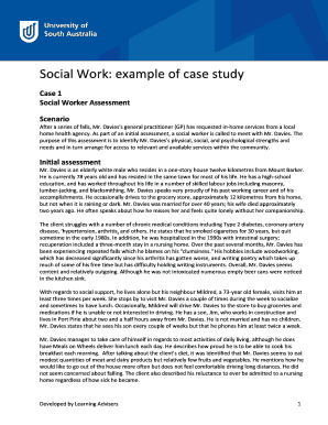 what is a case study in social work