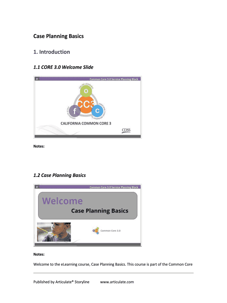 Fillable Online Case Planning Basics Fax Email Print - pdfFiller