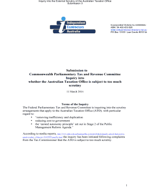 Inquiry into the External Scrutiny of the Australian Taxation Office
