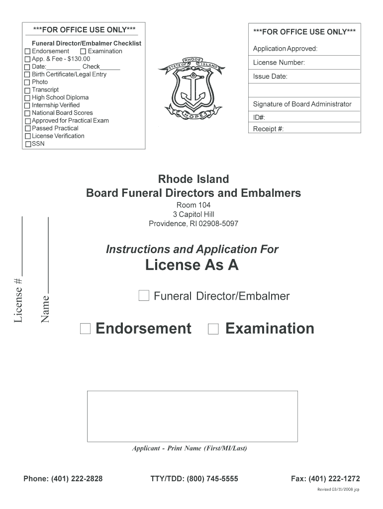 Fillable Online Funeral Director/Embalmer Checklist Fax Email Print