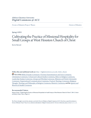 Doctor of ministry thesis online