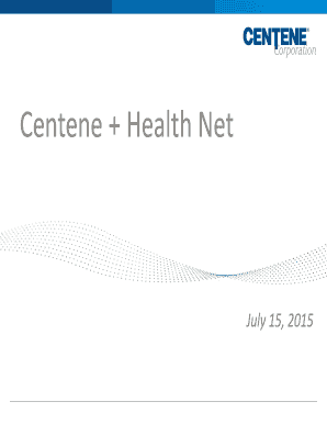 Fillable Online Centene + Health Net Fax Email Print - pdfFiller