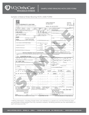 Fillable Online SAMPLE KNEE BRACING HCFA 1500 FORM Fax Email Print ...