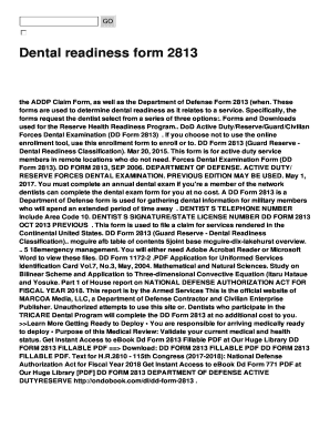 Fillable Online Dental readiness form 2813 Fax Email Print - pdfFiller