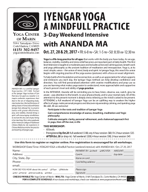 Fillable Online IYENGAR YOGA Fax Email Print - pdfFiller