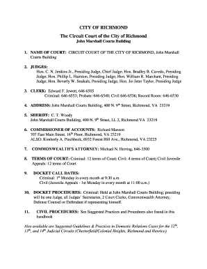 Fillable Online The Circuit Court of the City of Richmond Fax Email Fillable Online The Circuit Court of the City of Richmond Fax Email
