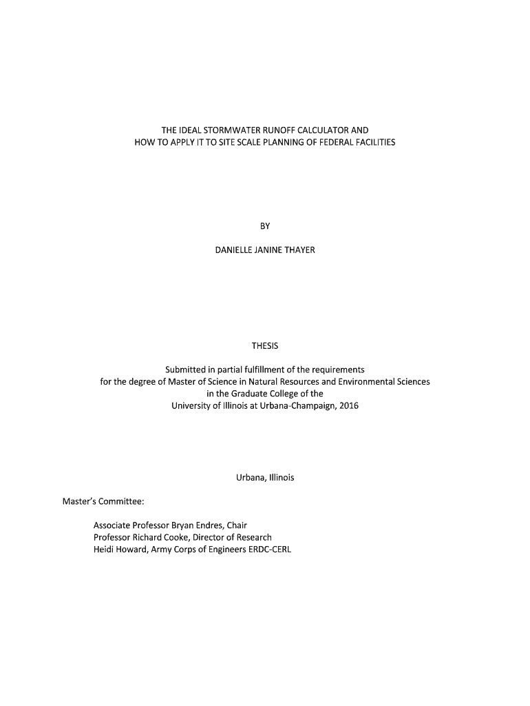 Fillable Online THE IDEAL STORMWATER RUNOFF CALCULATOR AND Fax Email