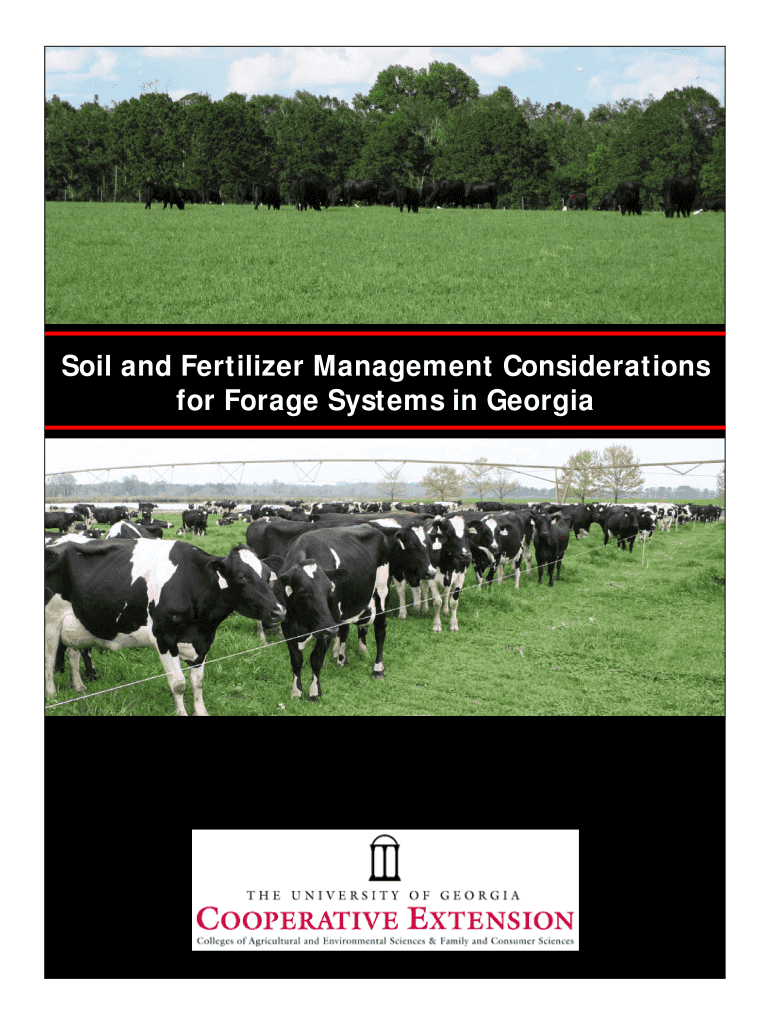 Fillable Online Soil and Fertilizer Management Considerations Fax Email