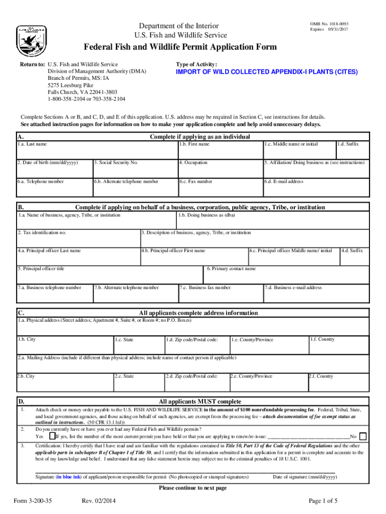 DOI Form 3-200-35 Preview on Page 1