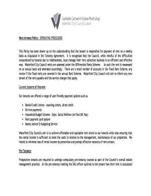 Rent Arrears Policy OPERATING PROCEDURE