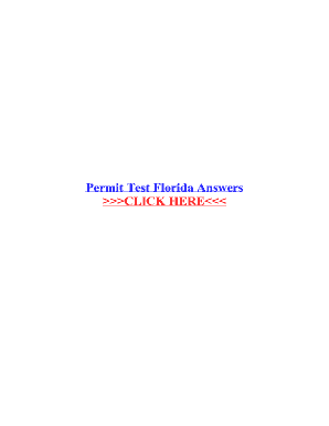 Fillable Online Permit Test Florida Answers Fax Email Print - pdfFiller