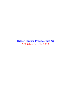 Fillable Online Driver License Practice Test Nj Fax Email Print - pdfFiller