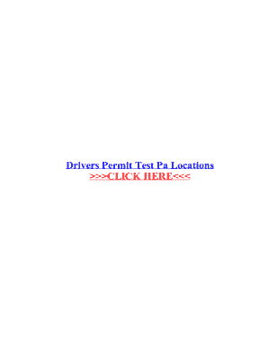 Fillable Online Drivers Permit Test Pa Locations Fax Email Print - pdfFiller