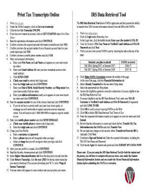 IRS Data Retrieval Tool Instructions