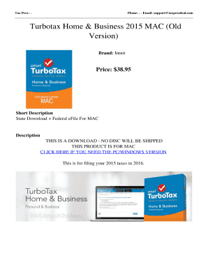 turbotax 2015 home and business screenshot