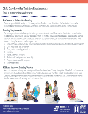free child care provider training - Edit, Fill Out, Print ...