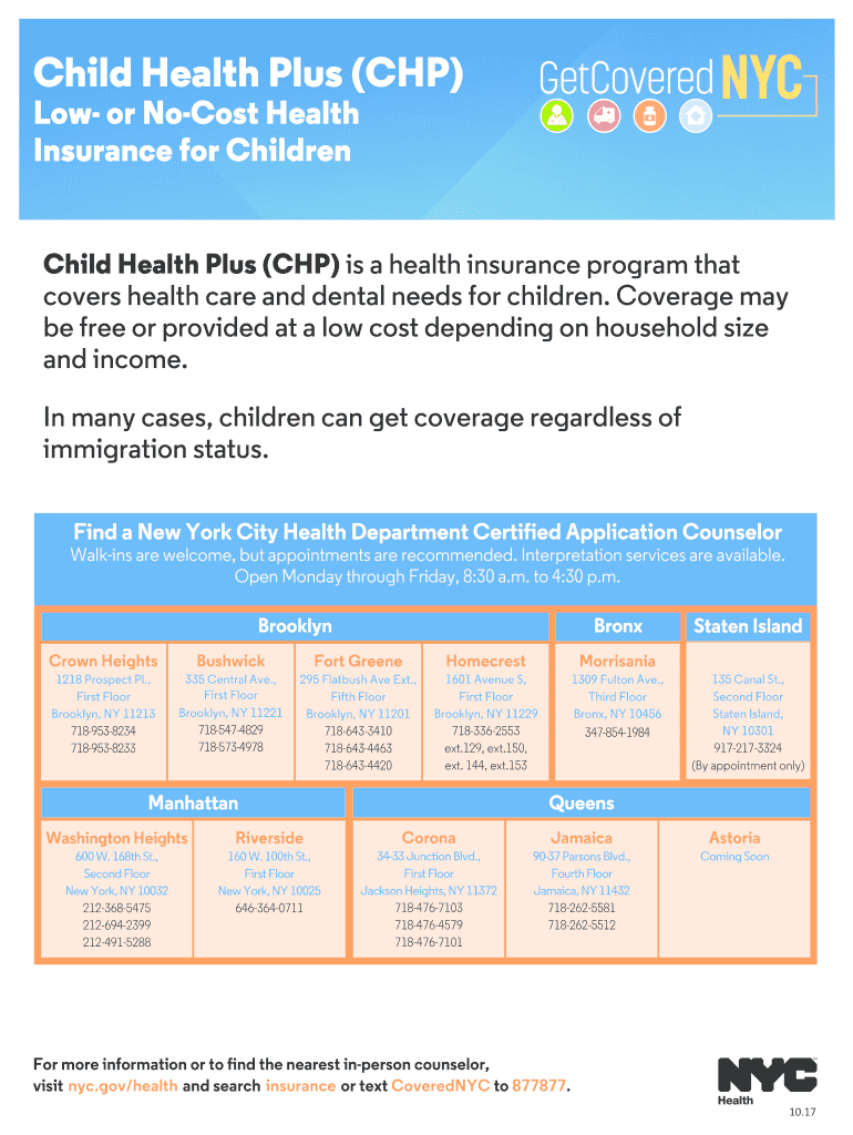 Fillable Online Child Health Plus (CHP) Fax Email Print pdfFiller