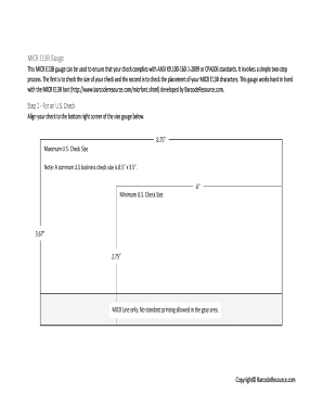 Fillable Online MICR E13B Gauge Fax Email Print - pdfFiller