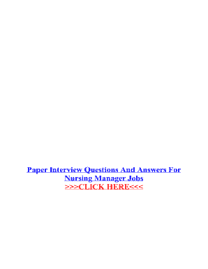 printable interview questions to ask nurse manager fill out nurse manager interview questions