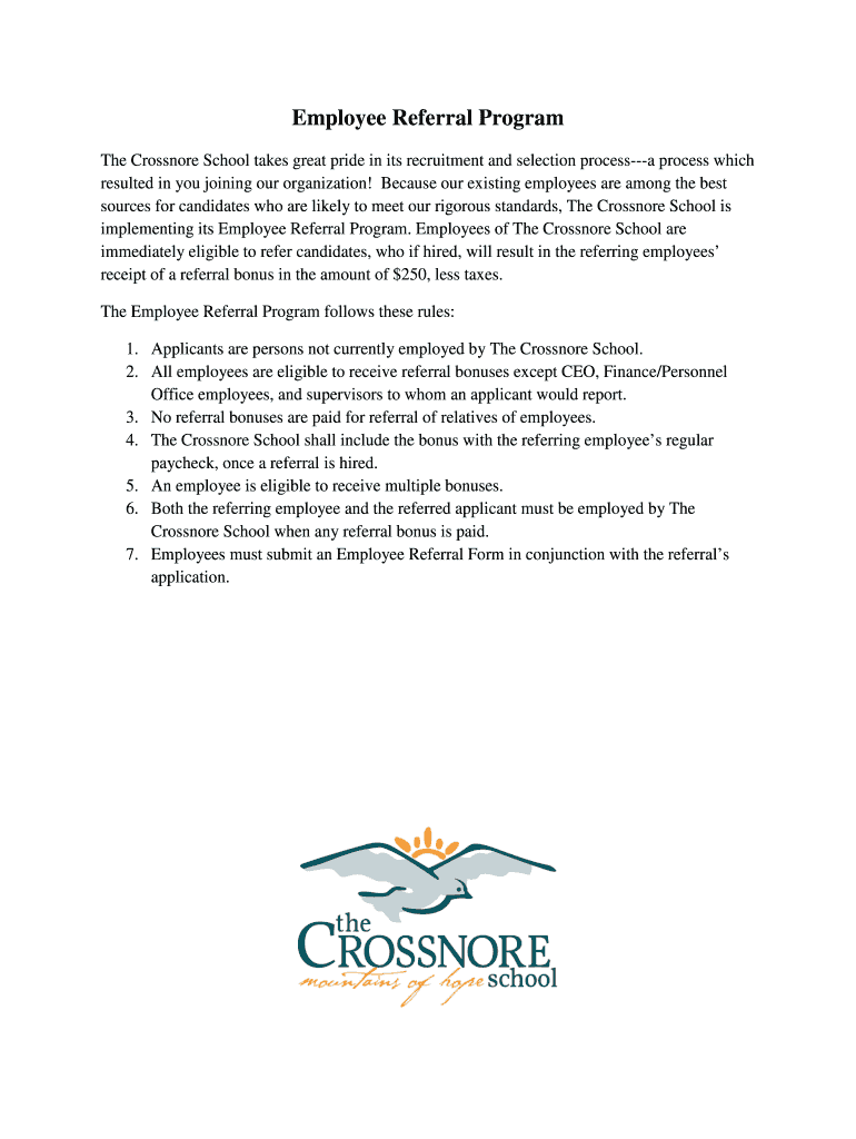 Fillable Online The Crossnore School takes great pride in its