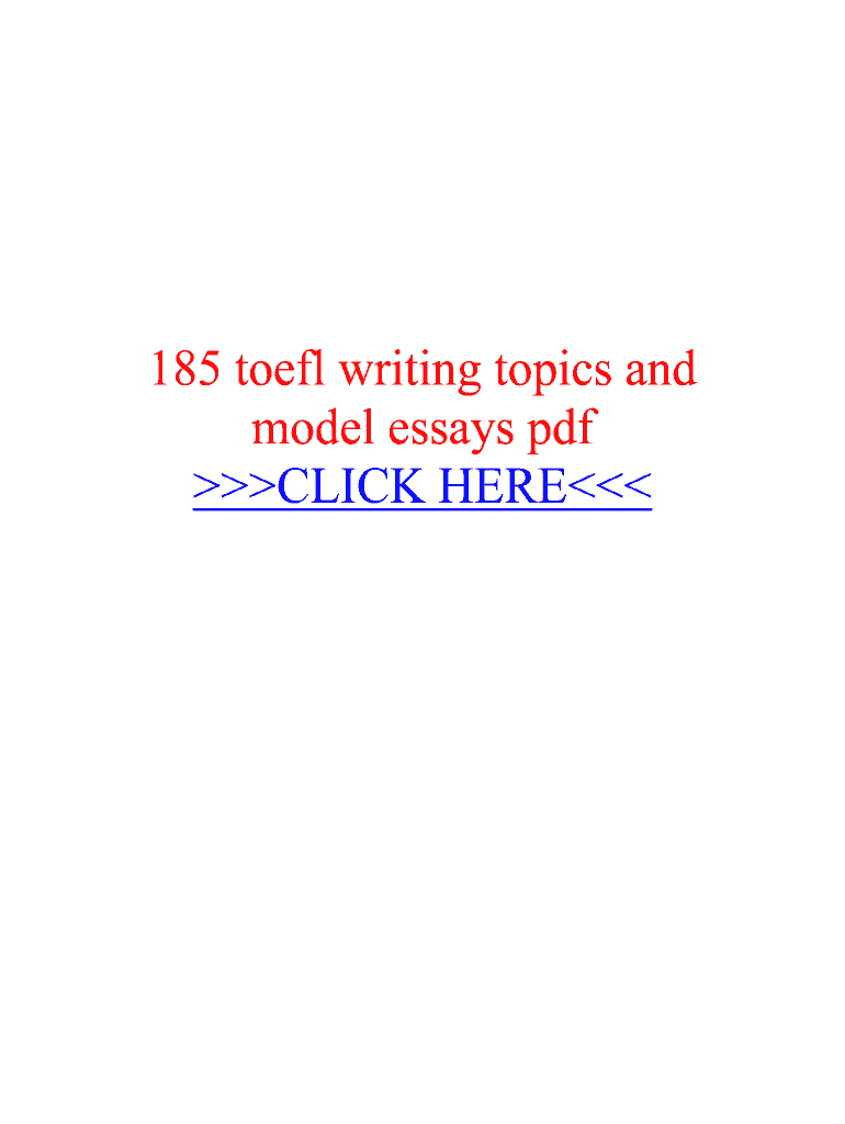 185 toefl essay topics