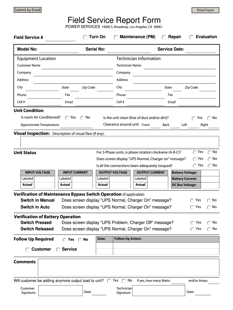 Service Report Form - Fill Online, Printable, Fillable, Blank Within Customer Contact Report Template