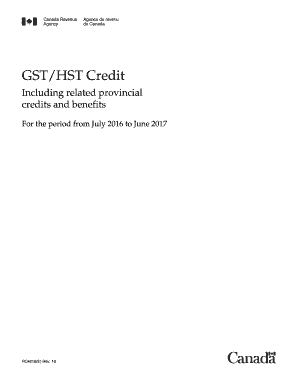 Fillable Online GST/HST Credit Fax Email Print - pdfFiller