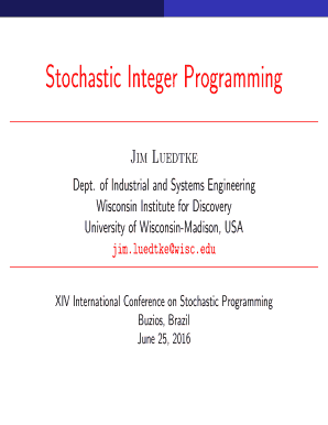 Stochastic Integer Programming
