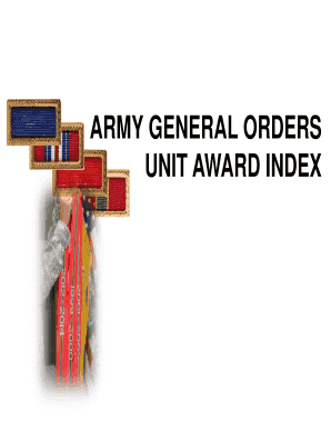 Fillable Online ARMY GENERAL ORDERS Fax Email Print - pdfFiller