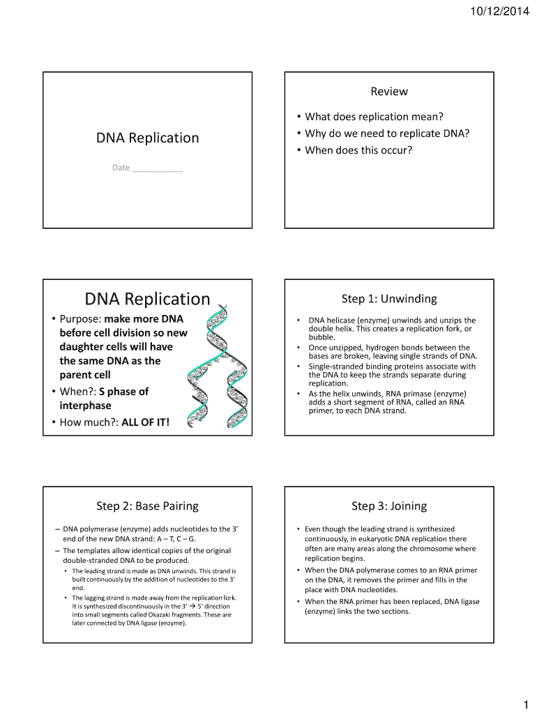 Fillable Online What Does Replication Mean Fax Email Print PdfFiller