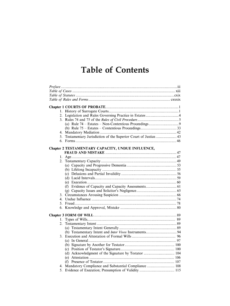 Fillable Online Table of Rules and Forms Fax Email Print pdfFiller