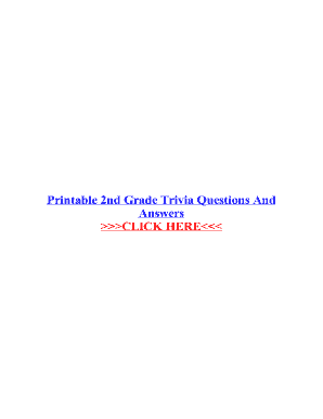 Fillable Online Printable 2nd Grade Trivia Questions And Fax Email ...