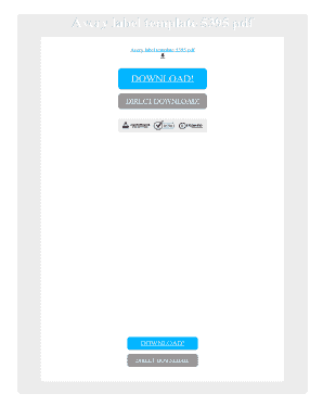 Fillable Online Avery label template 5395 pdf Fax Email Print - pdfFiller